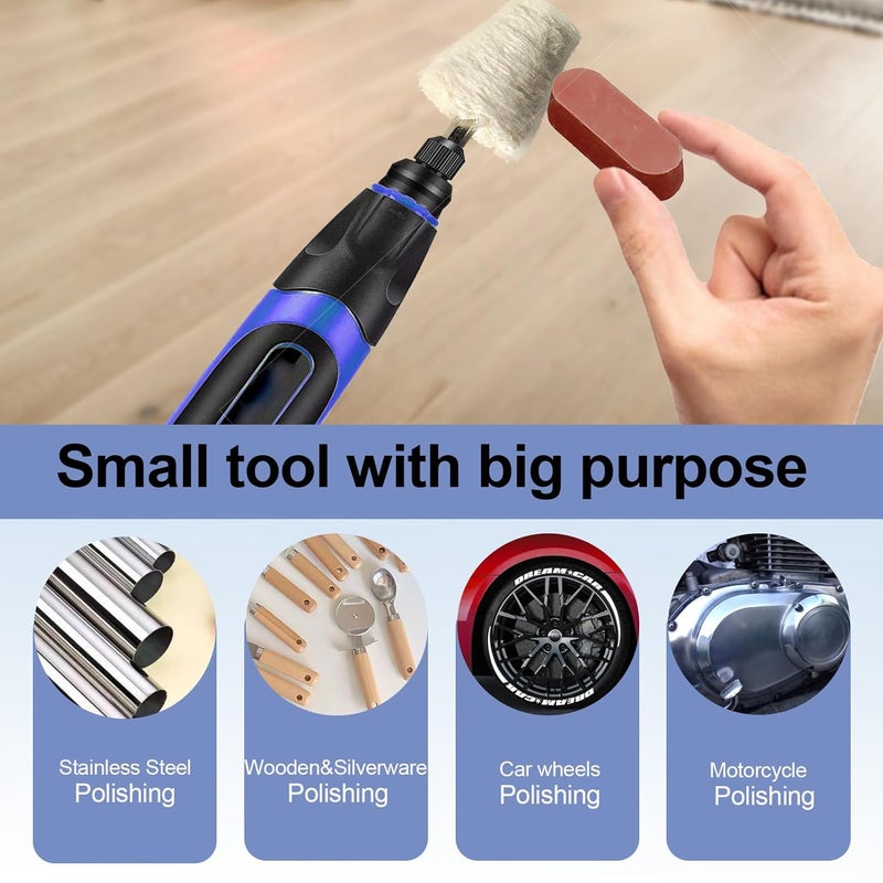 neeki 6 Drill Buffing Wheels and 3 Polishing Compounds, Multi-Specification Wheel Kit for Metal, Stainless Steel, Jewelry, Wood, Ceramic, Glass, and Other Surfaces - Image 5